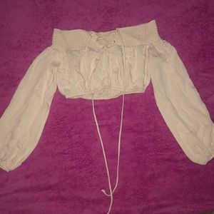Cream formal half shirt